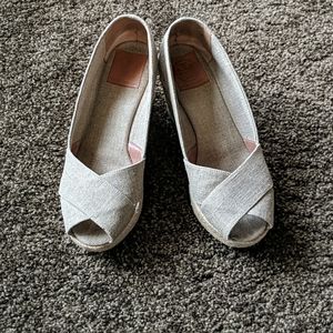 Tory Burch peep toe wedge espadrilles